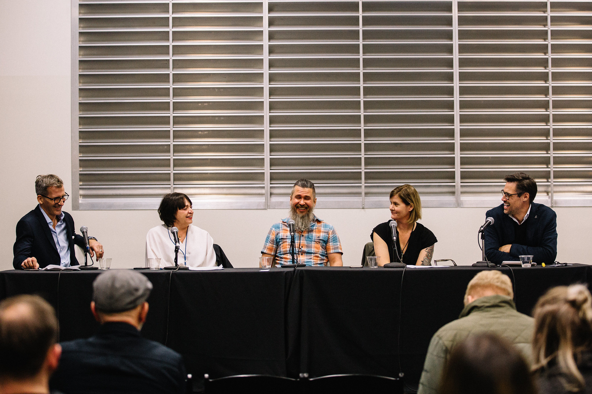 Five speakers on a panel at DesignThinkers Toronto 2018.